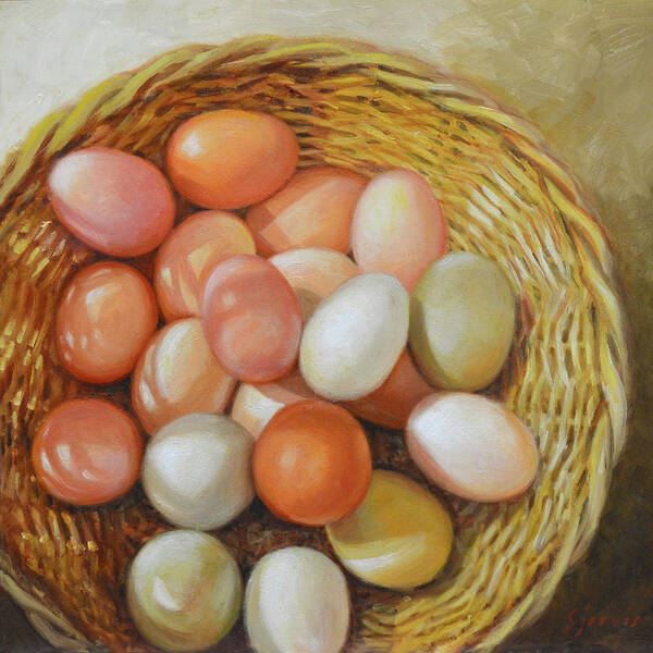 Egg Poster featuring the painting The Gathering by Susan N Jarvis