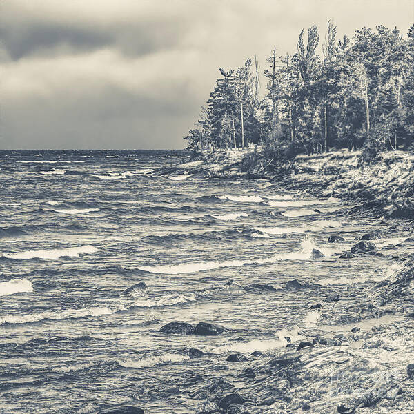 Presque Isle Poster featuring the photograph Lake Superior by Phil Perkins