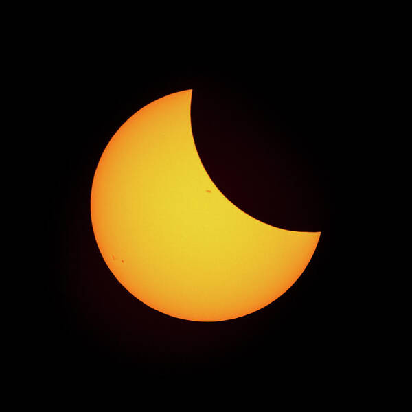 Solar Eclipse Poster featuring the photograph Partial Solar Eclipse #6 by David Beechum