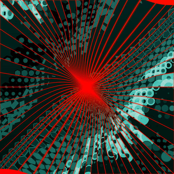 Abstract Poster featuring the digital art Pattern 43 by Marko Sabotin