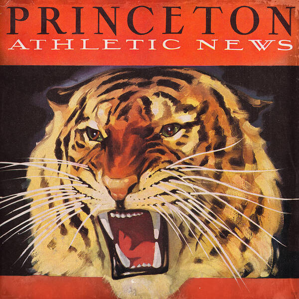 Lon Keller Poster featuring the mixed media 1938 Princeton Tiger Art by Row One Brand