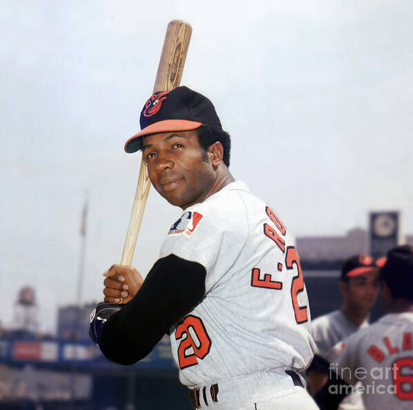 American League Baseball Poster featuring the photograph Frank Robinson by Louis Requena