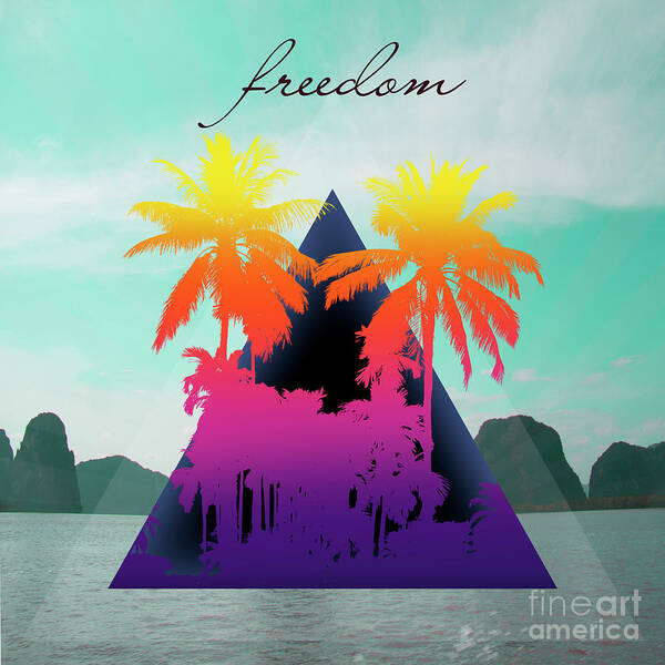 Thailand Poster featuring the digital art Freedom #2 by Mark Ashkenazi