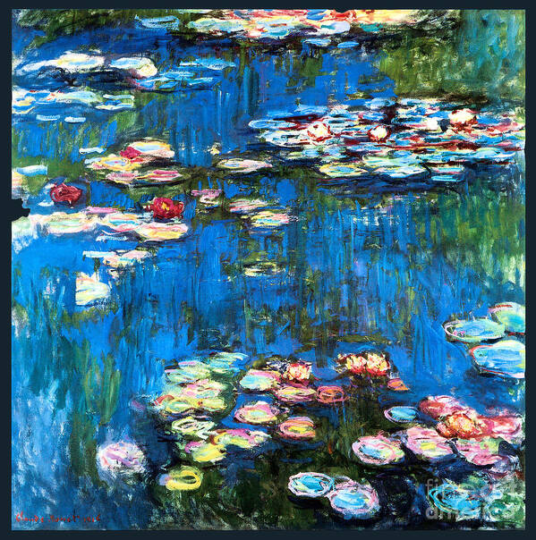Claude Monet Poster featuring the painting Waterlilies 1914 #2 by Claude Monet