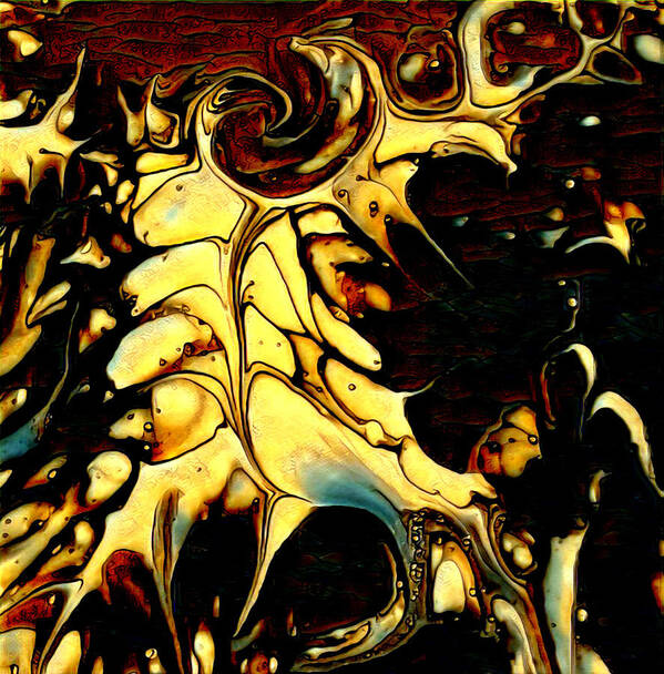 Art Poster featuring the digital art 2020 Acrylic Pour Digital Alteration 4 by Artful Oasis