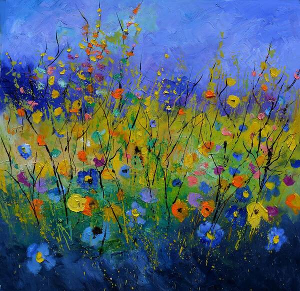 Poppies Poster featuring the painting Summer flowers by Pol Ledent
