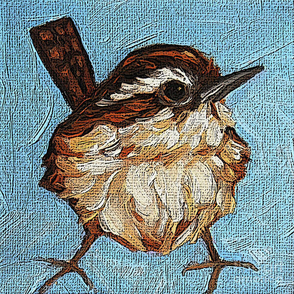 Bird Poster featuring the painting 38 Wren by Victoria Page