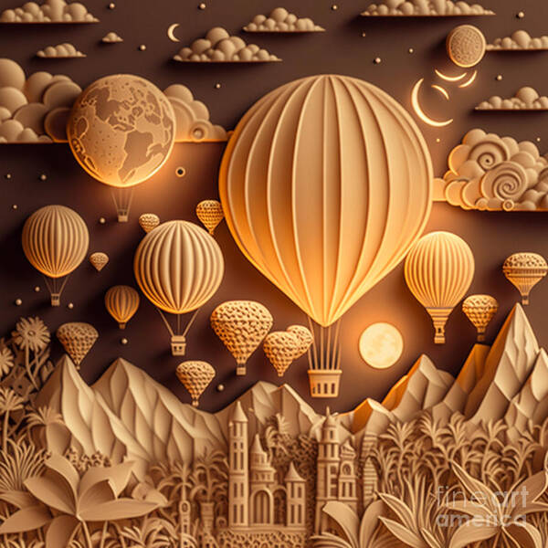 Balloons Poster featuring the digital art Balloons by Jay Schankman