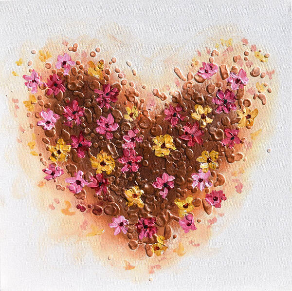 Heart Poster featuring the painting A Daisy Heart by Amanda Dagg