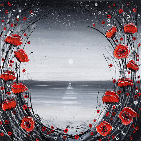 Redpoppies Poster featuring the painting A piece of my Heart by Amanda Dagg