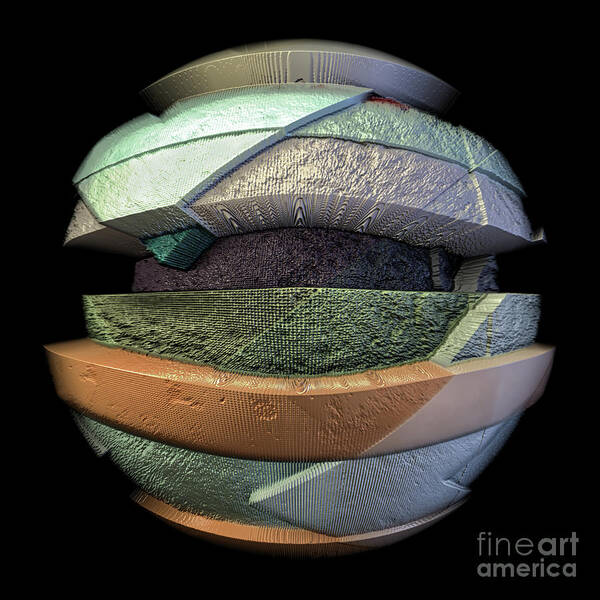 Texture Poster featuring the digital art Abstract 3D Sphere by Phil Perkins
