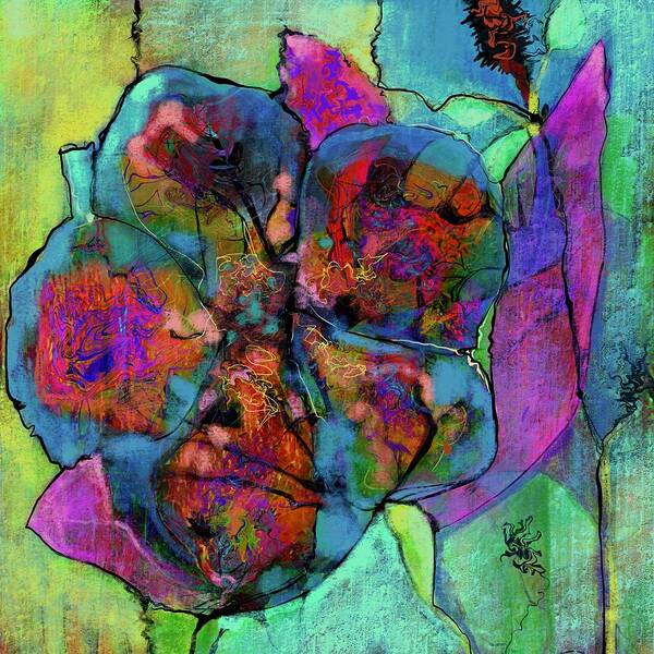 Floral. Flower Poster featuring the digital art Abstract Bloom by Suki Michelle