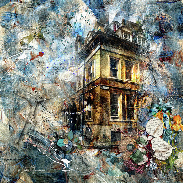 London Poster featuring the mixed media Architechtural Garden - Gloriana-2 by Nicky Jameson