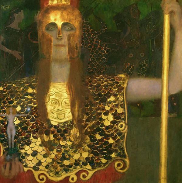 Gustav Klimt Poster featuring the painting Athena by Gustav Klimt