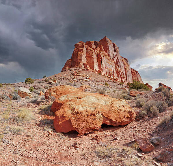  Poster featuring the photograph August 2023 Stormclouds over Capital Reef by Alain Zarinelli