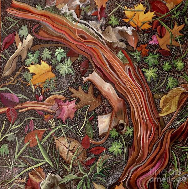 Nature Poster featuring the painting Autumn Lullaby by Reb Frost