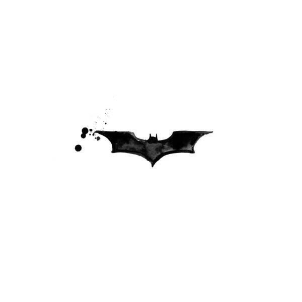 Batman Poster featuring the drawing Batman Logo by Pechane Sumie