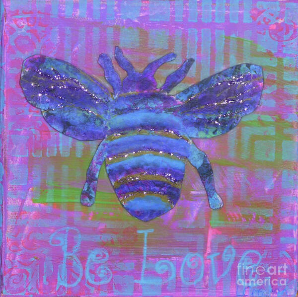 Bees Poster featuring the painting Bee Love by Lisa Crisman