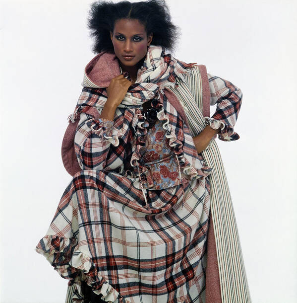 Fashion Poster featuring the photograph Beverly Johnson In An Emanuel Ungaro Ensemble by Albert Watson