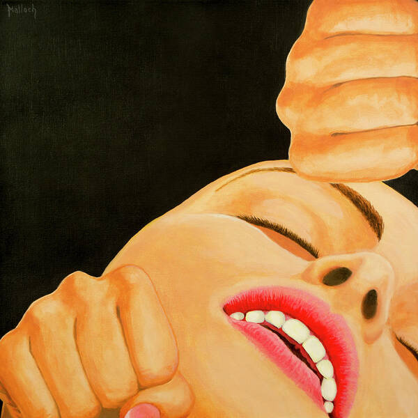 Woman's Face Poster featuring the painting Bliss by Jack Malloch