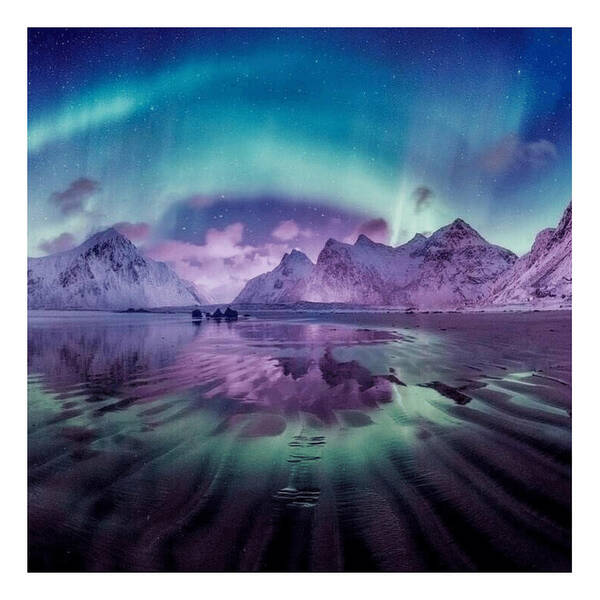 Aurora Poster featuring the photograph Borealis Over Norway by World Art Collective