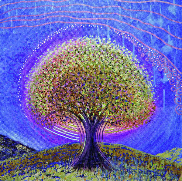 Tree Poster featuring the painting Bountiful Jan 20 by Corinne Carroll