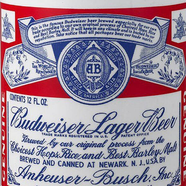 Bud Poster featuring the painting Bud Budweiser Beer Can by Tony Rubino