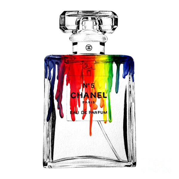 Bottle Poster featuring the painting Chanel by Mark Ashkenazi