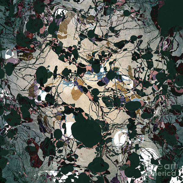 Abstract Poster featuring the digital art Chaos by Phil Perkins
