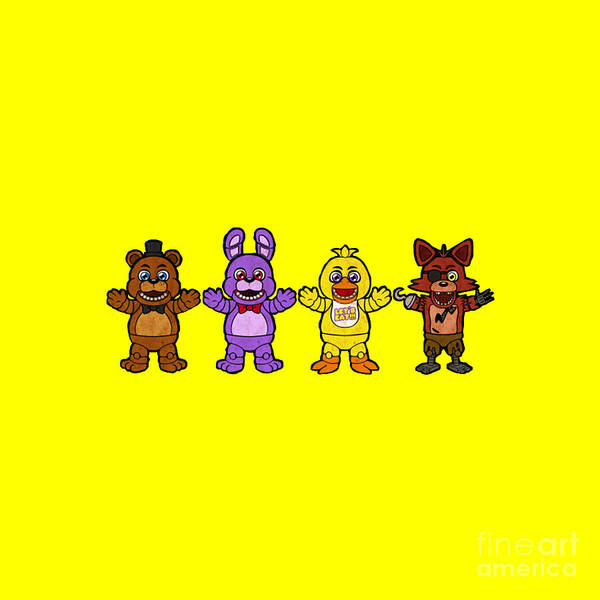 Five Nights Freddy Poster, Fnaf Poster Characters