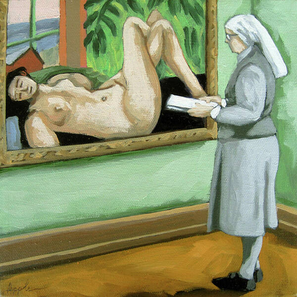 Nun Poster featuring the painting Classic Study by Linda Apple