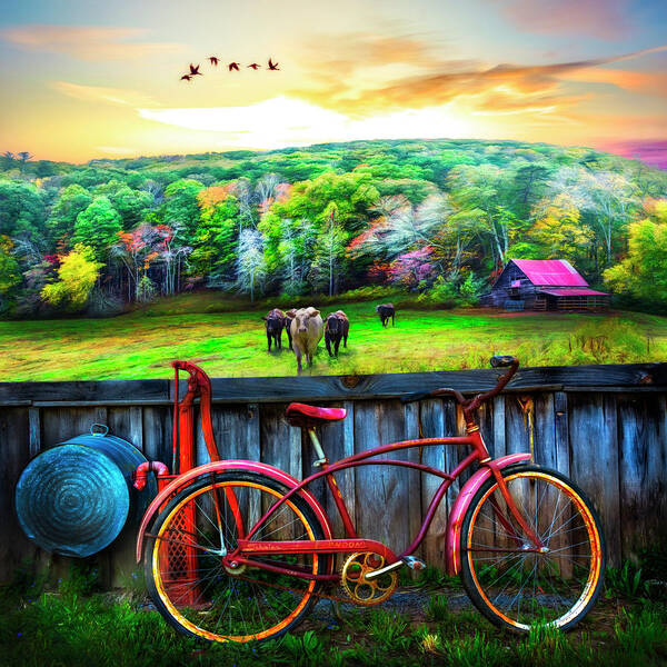 Barns Poster featuring the photograph Country Rust Painting by Debra and Dave Vanderlaan