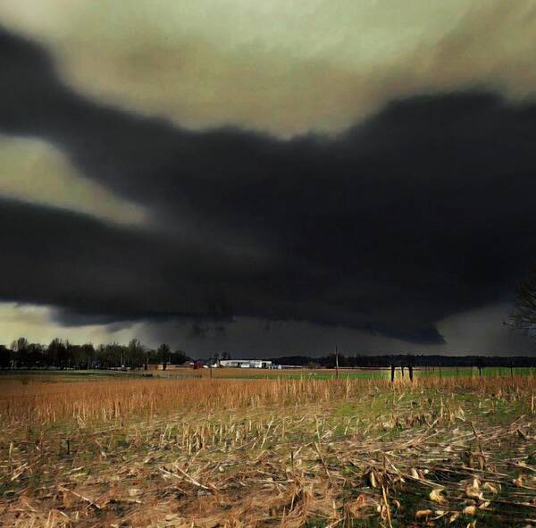 Weather Poster featuring the photograph Dark on the Horizon by Ally White