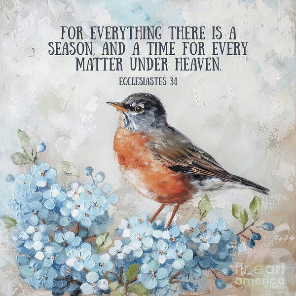 Bird Poster featuring the painting Ecclesiastes 3 by Tina LeCour