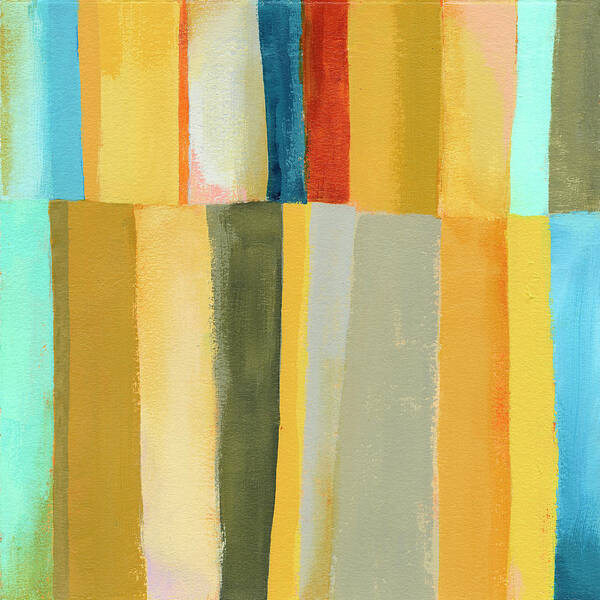 Abstract Art Poster featuring the painting Fall Forward #2 by Jane Davies