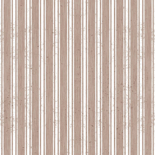 Pattern Poster featuring the painting Farmhouse Ticking Pattern - Latte - Art by Jen Montgomery by Jen Montgomery
