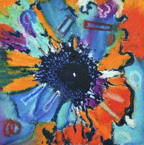 Abstract Art Poster featuring the painting Fiesta by Catherine Jeltes