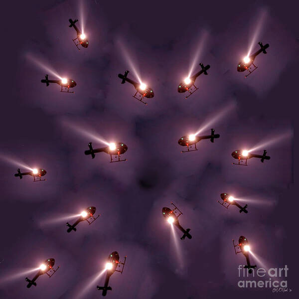 Aircrafts Poster featuring the digital art Fireflies by Walter Neal