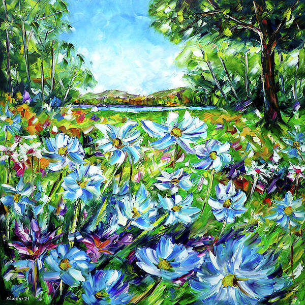 Wild Flowers Poster featuring the painting Flower Meadow by Mirek Kuzniar