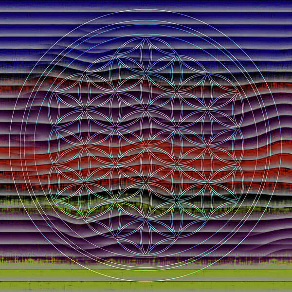 Flower Of Life Poster featuring the digital art Flower of Life_15 by Az Jackson