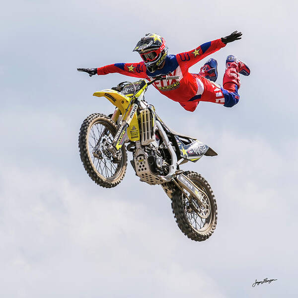 U.s. Fmx National Championship Series Poster featuring the photograph Flying High by Jurgen Lorenzen