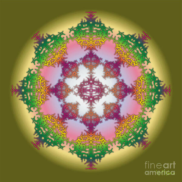 Fractals Poster featuring the digital art Fractal Tracery 1E by Walter Neal