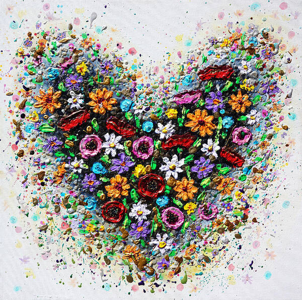 Heart Poster featuring the painting From the Heart by Amanda Dagg