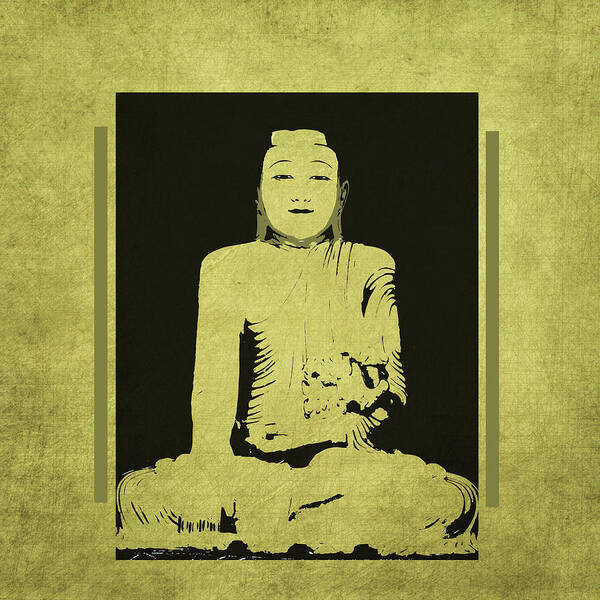 Gautama Buddha Poster featuring the mixed media Gautama Buddha by Kandy Hurley