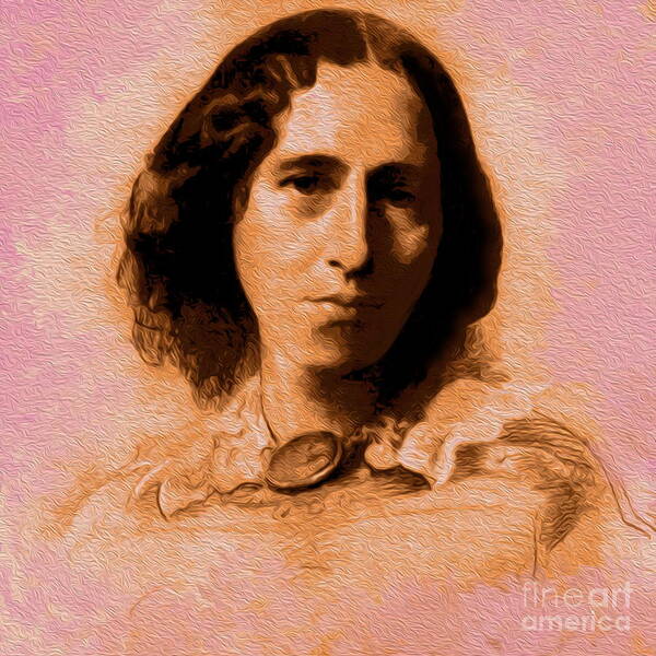 George Eliot Poster featuring the painting George Eliot by Alexandra Arts
