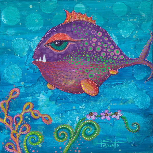 Fish Poster featuring the painting Geronimo by Tanielle Childers