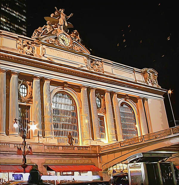 Grand Central Terminal New York Poster featuring the digital art Grand Central Terminal New York by Dan Sproul