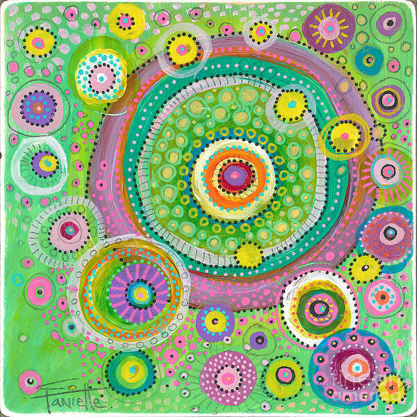 Circles Painting Poster featuring the painting Gratitude by Tanielle Childers