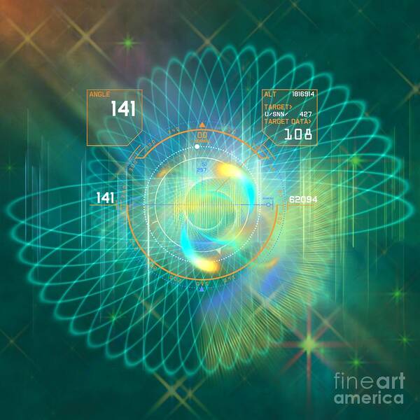 Abstract Poster featuring the digital art Guided By The Light - Abstract Artwork by Philip Preston
