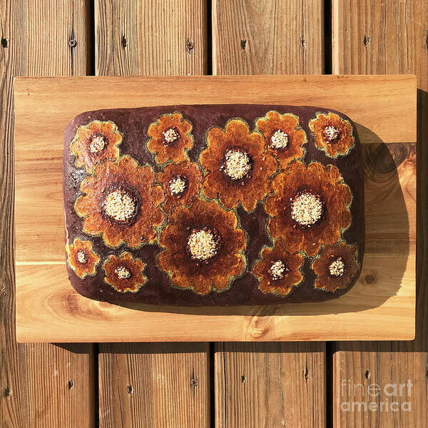 Bread Poster featuring the photograph Happy Flower Sesame Seed Sourdough 2 by Amy E Fraser